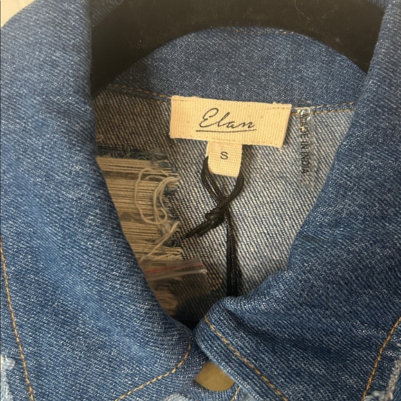 NWT Elan Blue Patchwork Denim Jacket size small - Picture 5 of 13